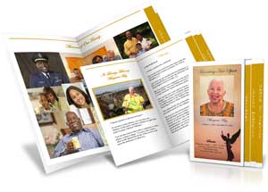 funeral program 4 page graduated step fold
