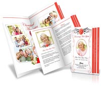 funeral program template vintage rose